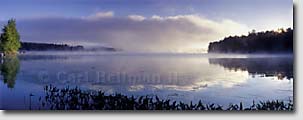 Adirondack lakes fine art prints and murals - Loon Lake dawn panorama