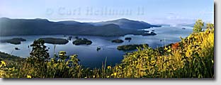 Lake George nature photography panoramas, photos and murals - print of The Narrows