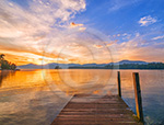 Sunrise over Huddle Bay, Lake George calendar, Lake George photos by Carl Heilman II, Lake George pictures, Lake George prints, Lake George nature photography, Lake George panoramas