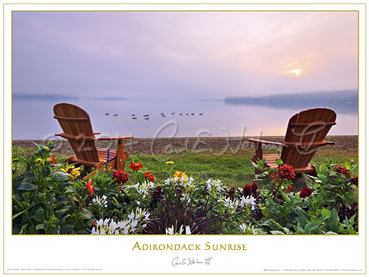 Adirondack Chair poster, Adirondacks poster, Lake George pictures, Lake George fine art prints, Lake George panoramas