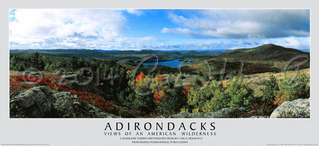 Adirondacks poster of the mountains and lakes in the Adirondack Park foothills