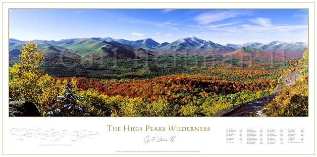Adirondacks poster - nature photography panoramas of the High Peaks - Mount Marcy, Algonquin, Mount Colden - Adirondack High Peaks Wilderness posters