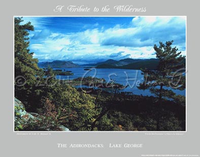 Lake George posters and art prints - Lake George photo looking into the Narrows - Adirondack poster
