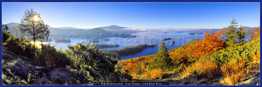 Lake George Panoramic Jigsaw Puzzle, Carl Heilman Adirondack Photography, puzzle from First Peak