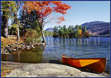 Lake George Puzzle, Hornbeck Canoe in the Lake George Narrows Jigsaw Puzzle, Carl Heilman puzzle