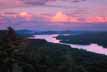 Sunset over Fourth Lake from Bald Peak