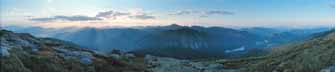 Adirondack panorama of the High Peaks, Lake Colden, and the Flowed Lands from Algonquin