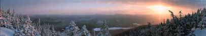 Lake effect snow clouds at dawn from Blue Mtn.