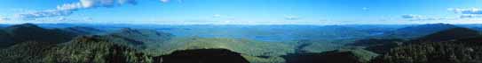 Blue Mtn, High Peaks, Indian Lake, and Speculator area from Snowy Mtn.