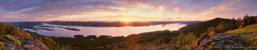 Last light of the day over Lake George - Lake George nature photography panoramas, murals and prints