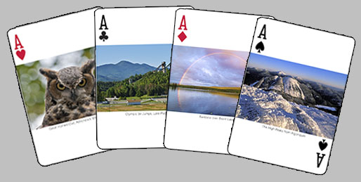 adirondack park playing cards, adirondack gifts, carl heilman playing cards