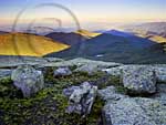 Moonset from Mt. Marcy, Adirondack Vistas calendar, Adirondack High Peaks photos by Carl Heilman II, Mt. Marcy pictures, High Peaks prints, Adirondack nature photography, High Peaks panoramas