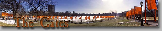 Christo and Jeanne-Claude - artists - 'The Gates, Central Park, New York City, 1979-2005' - panoramas and outdoor photography by Carl Heilman II