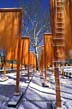 Photo taken In between The Gates near the West Drive in Central Park, New York City, photography of 'The Gates, Central Park, New York' in this site copyright Carl Heilman II