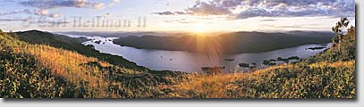 Lake George Narrows from Black Mountain panorama