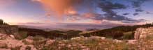 Misty sunset over the Madison Range