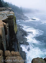 Soft, misty light and shoreline view from Otter Cliffs, Acadia National Park nature photo workshop