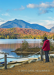 By the Elk Lake Lodge during the 5 day fall workshop