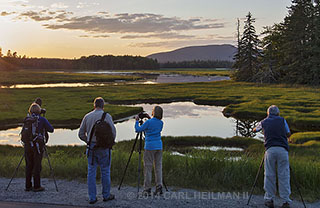 Sunset over Bass Harbor Marsh, Acadia during a 5 day workshop