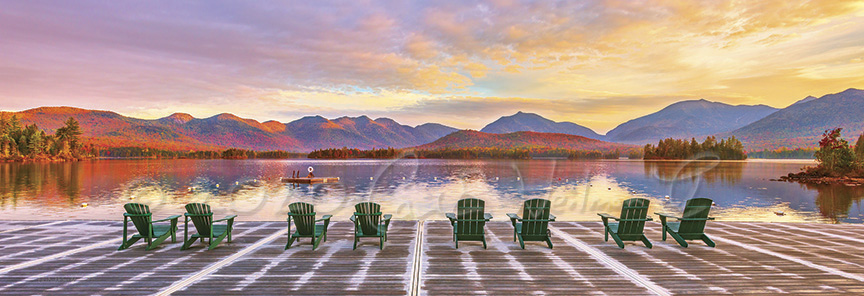 Panoramic Jigsaw Puzzle, Carl Heilman Adirondack Photography, Elk Lake Lodge