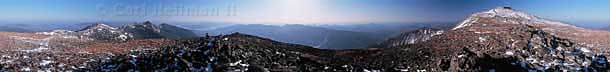 Panoramas - Mount Washington nature photography panoramas - Ball Crag on Mount Washington copyright by outdoor nature photographer Carl Heilman II