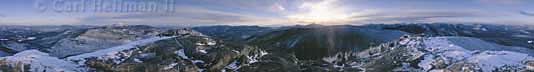 Cascade Mountain panoramas - Adirondacks 360 winter nature photography panorama copyright by outdoor nature photographer Carl Heilman II - Adirondack photographer