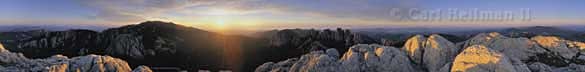 Panoramas - Nature photography panoramas of Harney Peak from Little Devils Tower panorama, Custer State Park copyright by outdoor nature photographer Carl Heilman II