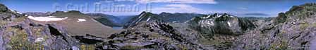 360 panoramas - Montana mountain photos and nature photography panoramas - Thompson Peak in the Tobacco Root Range copyright by outdoor nature photographer Carl Heilman II