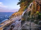 Waterfall along the shore of Acadia National Park, Acadia wallpaper - from The Coast of Maine pub by Rizzoli - nature photography wallpaper copyright Carl Heilman II, Brant Lake, New York